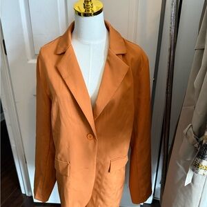 SHEIN Vibrant Orange Blazer